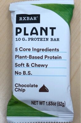 Plant Based Protein Chocolate Chip Protein Bar, Chocolate Chip