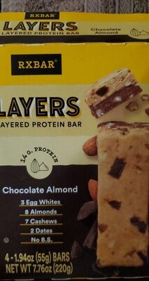 Chocolate Almond Layers Layered Protein Bars, Chocolate Almond