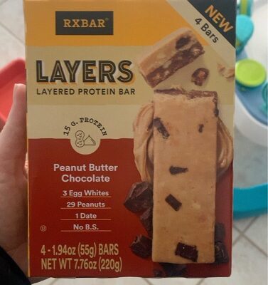 Peanut Butter Chocolate Layers Layered Protein Bars, Peanut Butter Chocolate