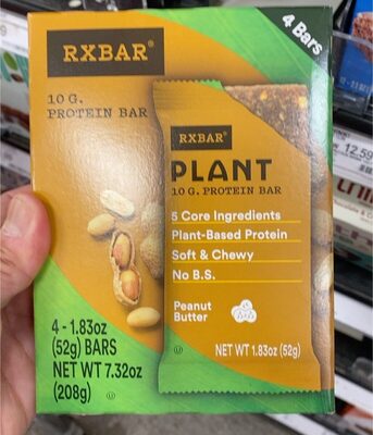 Peanut Butter Plant Protein Bars, Peanut Butter
