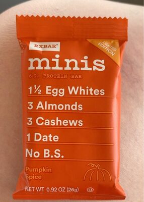 Pumpkin Spice Minis Protein Bar, Pumpkin Spice