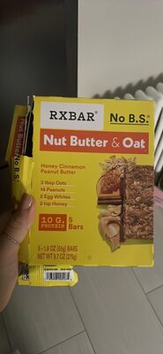 A.M. Honey Cinnamon Peanut Butter Protein Bar, Honey; Cinnamon; Peanut Butter