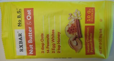 A.M. Honey Cinnamon Peanut Butter Protein Bar, Honey; Cinnamon; Peanut Butter