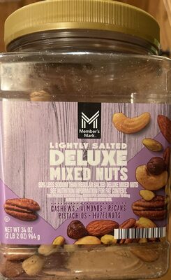 Lightly Salted Cashews Almonds Pecans Pistachios Hazelnuts Deluxe Mixed Nuts, Lightly Salted