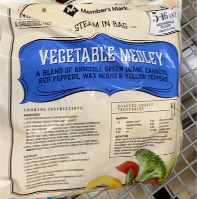 Vegetable Medley A Blend Of Broccoli, Green Beans, Carrots, Red Peppers, Wax Beans & Yellow Peppers, Vegetable