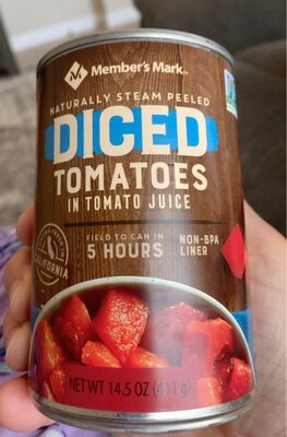 Naturally Steam Peeled Diced Tomatoes In Tomato Juice