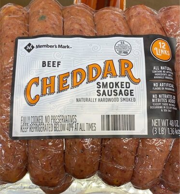 Beef Cheddar Smoked Sausage, Cheddar