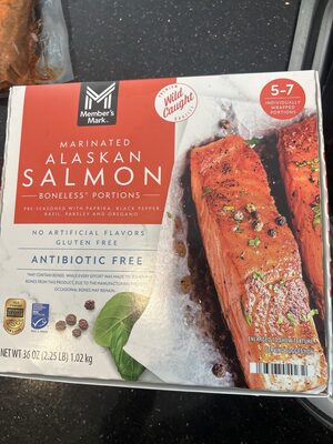 Marinated Boneless Portions Alaskan Salmon, Marinated