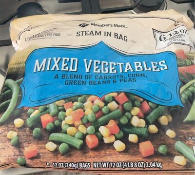 Mixed Vegetables A Blend Of Carrots, Corn, Green Beans & Peas Steam In Bag, Mixed Vegetables