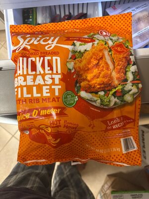 Spicy Chicken Fully Cooked Breaded Breast Fillet With Rib Meat, Spicy Chicken Breast