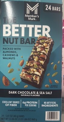 Dark Chocolate & Sea Salt Nut Bars, Dark Chocolate & Sea Salt