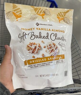 Honey Vanilla Almond Decadent, Soft Baked Granola Clusters With Yogurt Flavored Drizzle, Honey Vanilla Almond