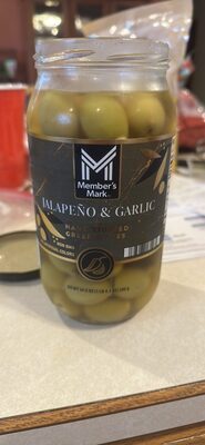 Jalapeno & Garlic Hand Stuffed Greek Olives, Jalapeno & Garlic