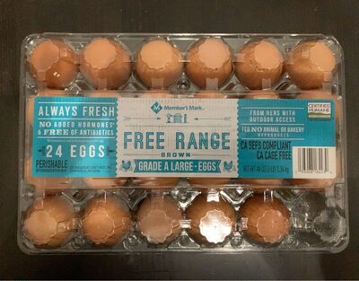 Free Range Brown Grade A Large Eggs