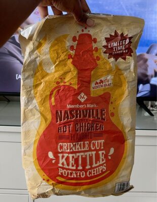Nashville Style Hot Chicken Flavored Crinkle Cut Kettle Potato Chips, Nashville Style Hot Chicken