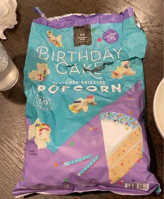 Birthday Cake Drizzled Popcorn, Birthday Cake