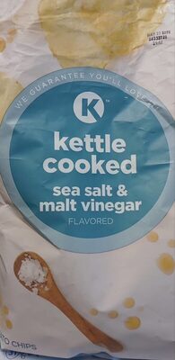 Sea Salt & Malt Vinegar Flavored Kettle Cooked Potato Chips, Sea Salt & Malt Vinegar