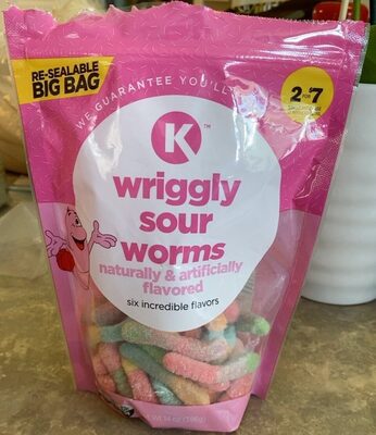 Wriggly Sour Worms Flavored Candy, Wriggly Sour Worms