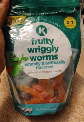 Fruity Wriggly Worms Flavored Candy, Strawberry, Green Apple, Lemon, Cherry, Orange, Mango, Pineapple, Pink Grapefruit, Grape, Watermelon, Lime,Blue Raspberry