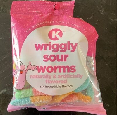Wriggly Sour Worms Flavored Candy, Wriggly Sour Worms