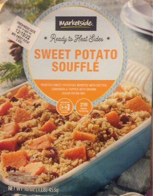 Sweet Potato Souffle Roasted Sweet Potatoes Whipped With Butter, Cinnamon & Topped With Brown Sugar Pecan Mix, Sweet Potato Souffle