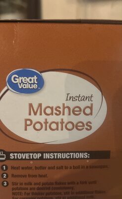 Mashed Instant Potatoes, Mashed