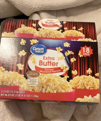 Extra Butter Microwave Popcorn, Extra Butter