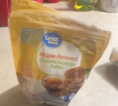 Maple Flavored Chicken Sausage Patties, Maple