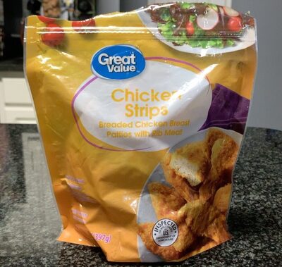 Chicken Strips Breaded Chicken Breast Patties With Rib Meat, Chicken Strips