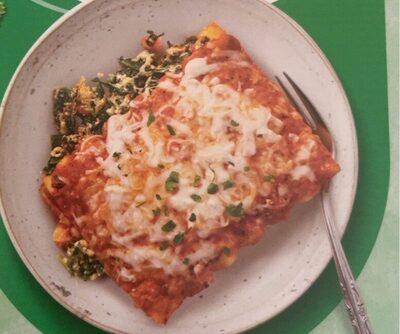 Vegetable 3 Layer Pasta Stuffed With Ricotta Cheese And Vegetables Topped With Mozzarella And Parmesan Cheese Lasagna, Vegetable