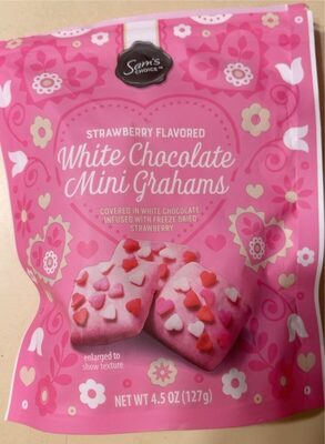 Strawberry White Chocolate Mini Grahams, Strawberry
