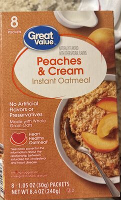 Peaches & Cream Instant Oatmeal, Peaches & Cream