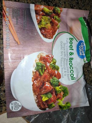 Beef & Broccoli Fully Cooked Seasoned Beef Strips With Broccoli & A Garlic Soy Sauce Packet, Beef & Broccoli
