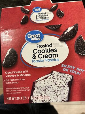 Frosted Cookies & Cream Toaster Pastries, Frosted Cookies & Cream