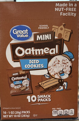 Oatmeal Mini Iced Cookies, Oatmeal