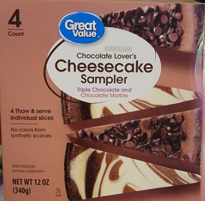 Chocolate Lover's Cheesecake Sampler, Triple Chocolate And Chocolate Marble