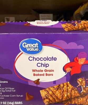 Chocolate Chip Whole Grain Baked Bars, Chocolate Chip