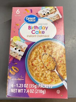 Birthday Cake Instant Oatmeal, Birthday Cake