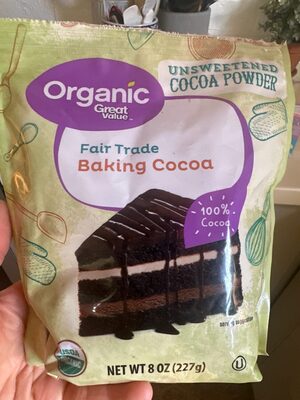Unsweetened Organic Fair Trade Baking Cocoa Powder, Unsweetened