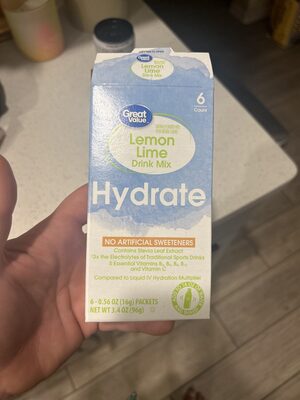 Lemon Lime Hydrate Drink Mix, Lemon Lime