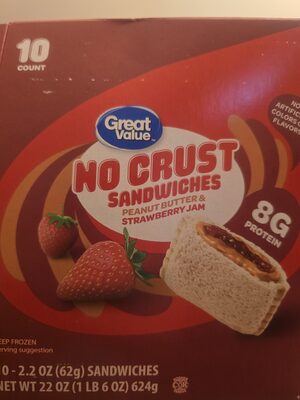 Peanut Butter & Strawberry Jam No Crust Sandwiches, Peanut Butter & Strawberry Jam