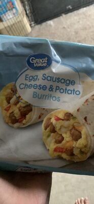 Egg, Sausage Cheese & Potato Burritos, Egg, Sausage Cheese & Potato