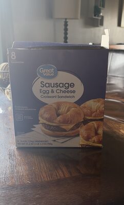 Sausage Egg & Cheese Croissant Sandwich, Sausage Egg & Cheese