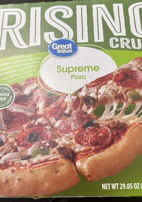 Supreme Topped With Tomato Sauce, Mozzarella And Paroma Cheese, Sausage, Pepperoni, Roasted Bell Pepper, Red Onion And Black Olives Rising Crust Pizza, Supreme