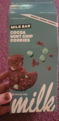 Cocoa Mint Chip Cookies, Cocoa Mint Chip