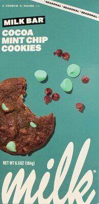 Cocoa Mint Chip Cookies, Mint Chip