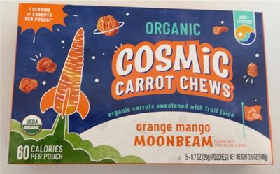 Orange Mango Moonbeam Flavored Organic Cosmic Carrot Chews, Orange Mango Moonbeam
