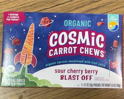 Sour Cherry Berry Organic Cosmic Carrot Chews, Sour Cherry Berry