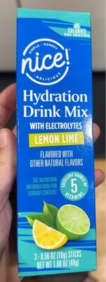 Lemon Lime Hydration Drink Mix With Electrolytes, Lemon Lime