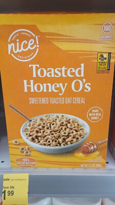 Toasted Honey O's Sweetened Toasted Oat Cereal, Toasted Honey O's